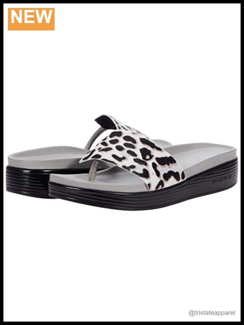 Wedge Platform Sandal Hair Calf Leather Thong Slip On